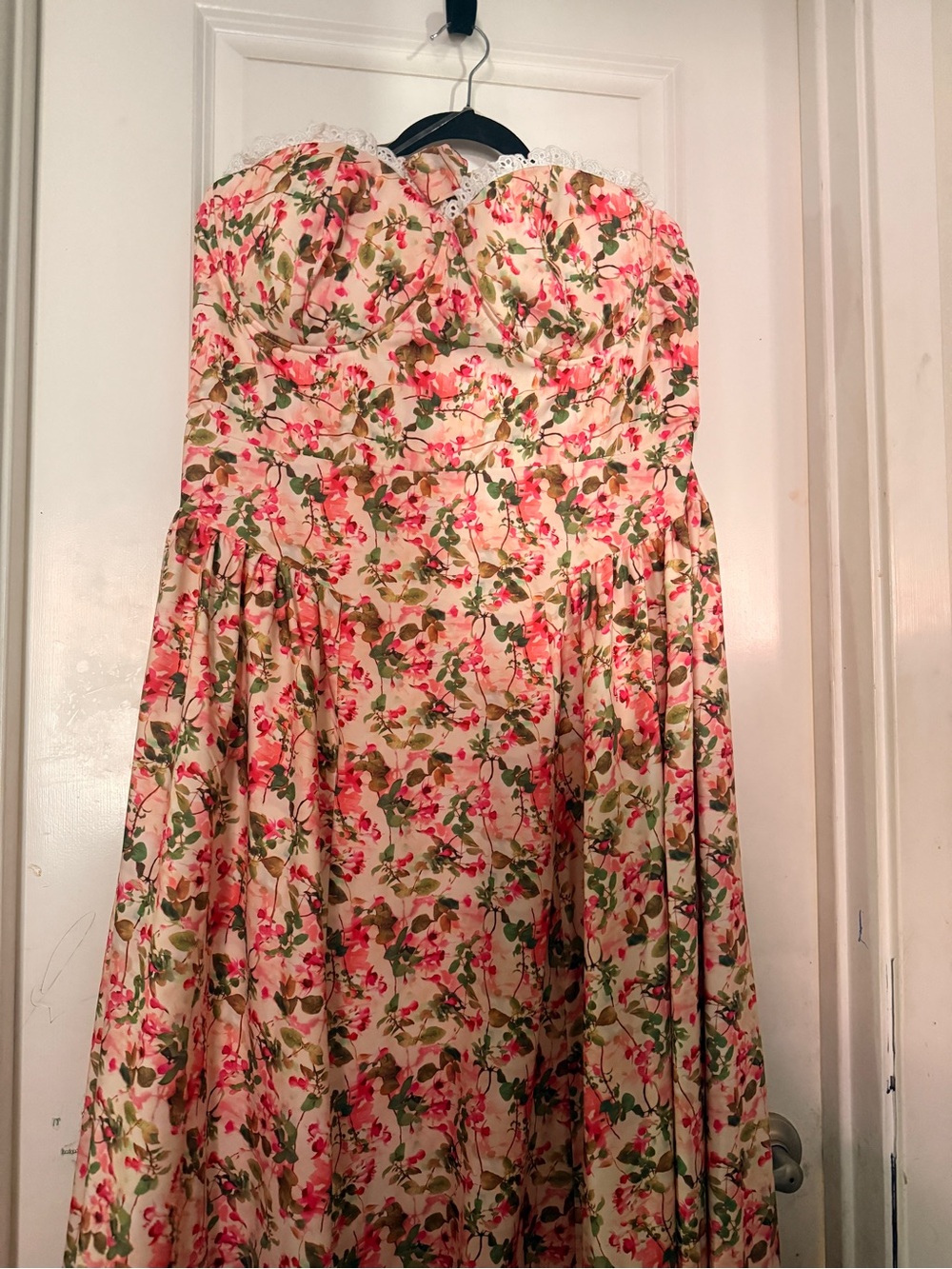Halter Sundress Floral in Cream and Pink